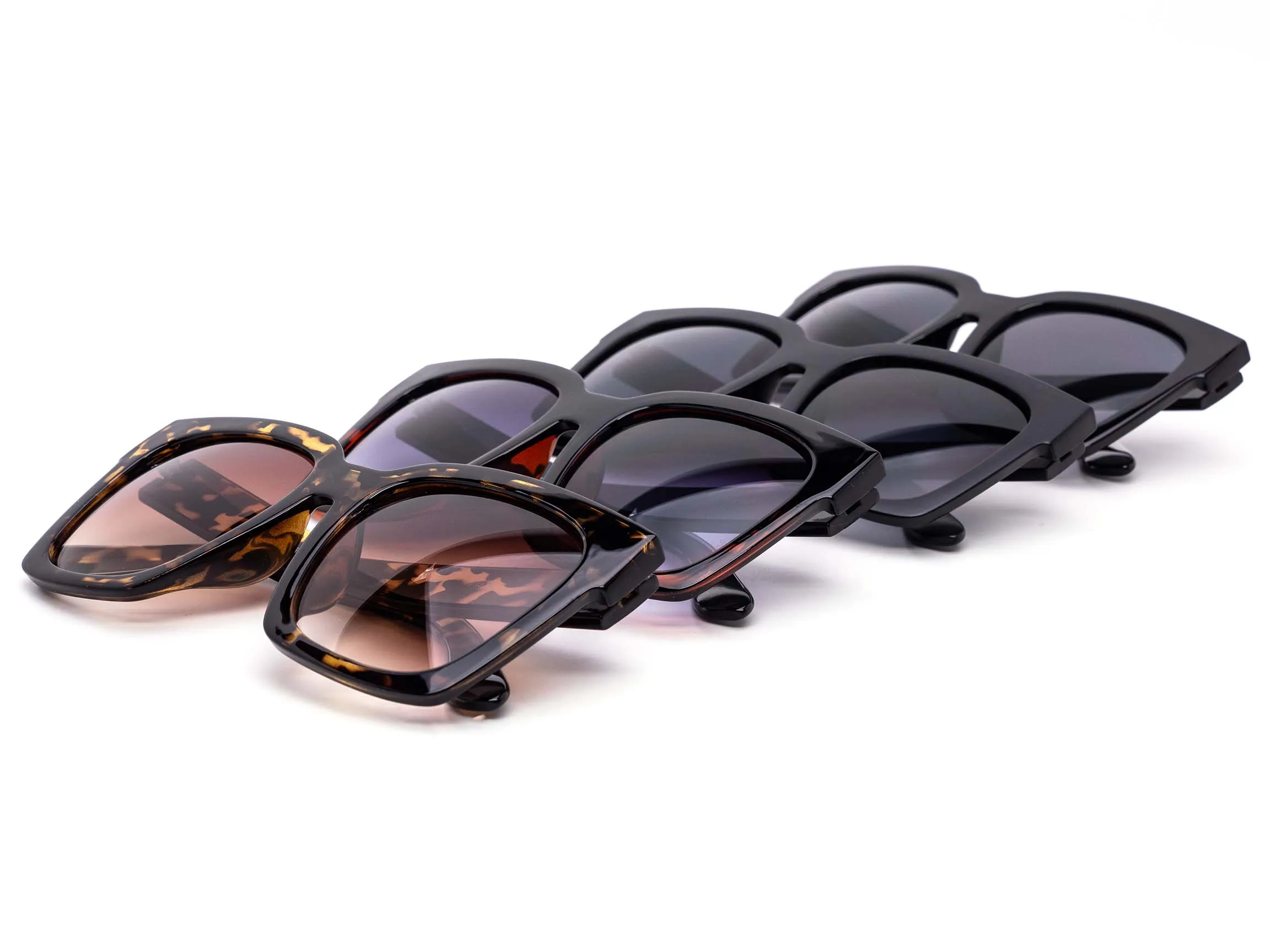12 Pack: Classy Minimalistic Oversized Square Gradient Wholesale Sunglasses