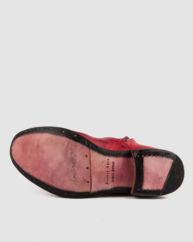 AAEB03 side zip tall boots - Chili Red