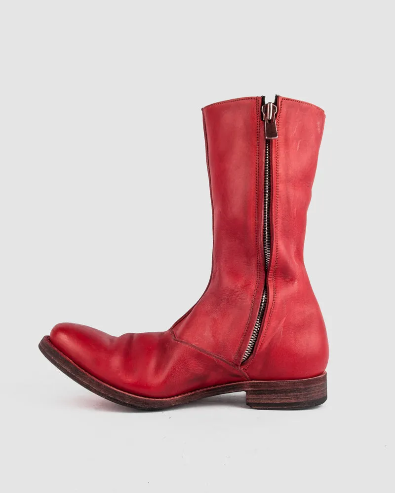 AAEB03 side zip tall boots - Chili Red