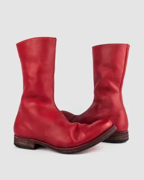 AAEB03 side zip tall boots - Chili Red