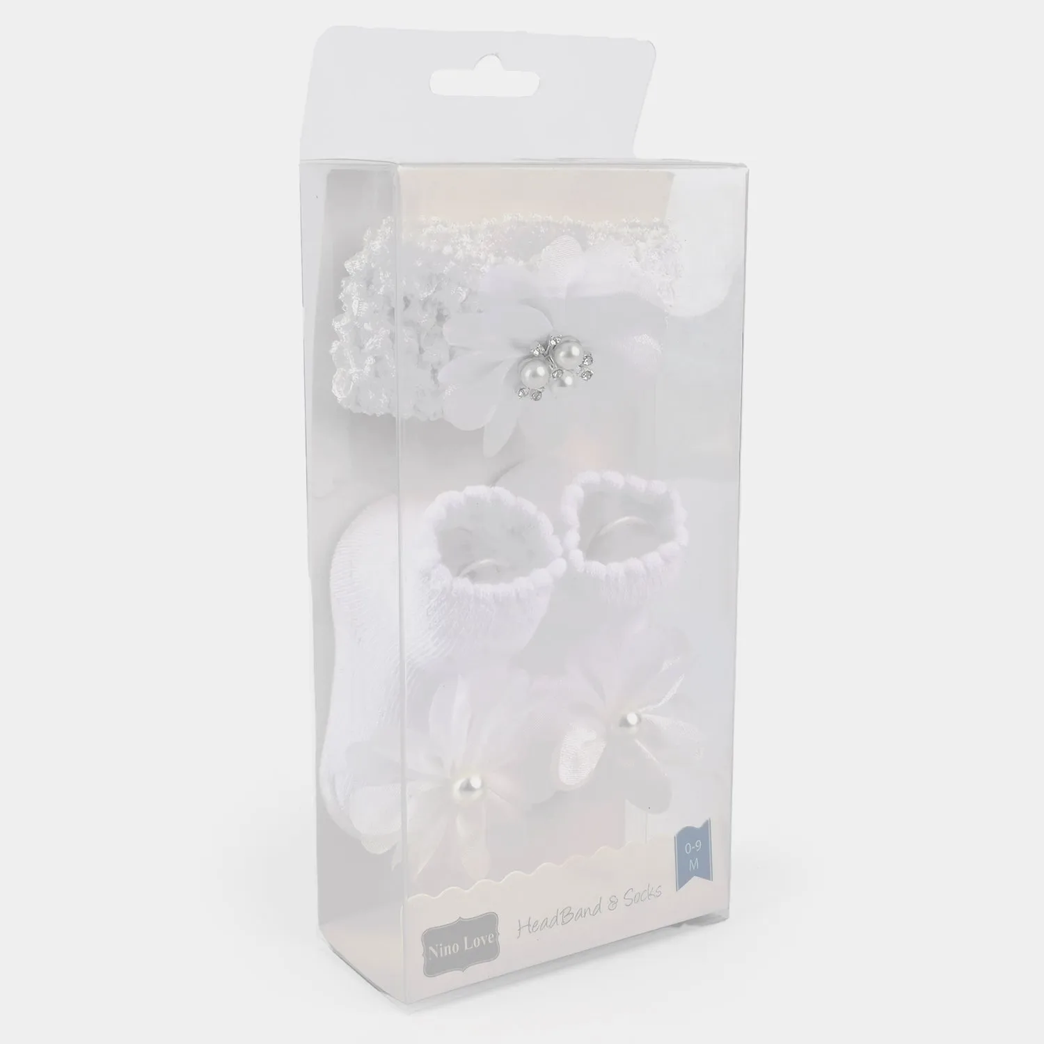 Baby Socks With Head Band 0-9M