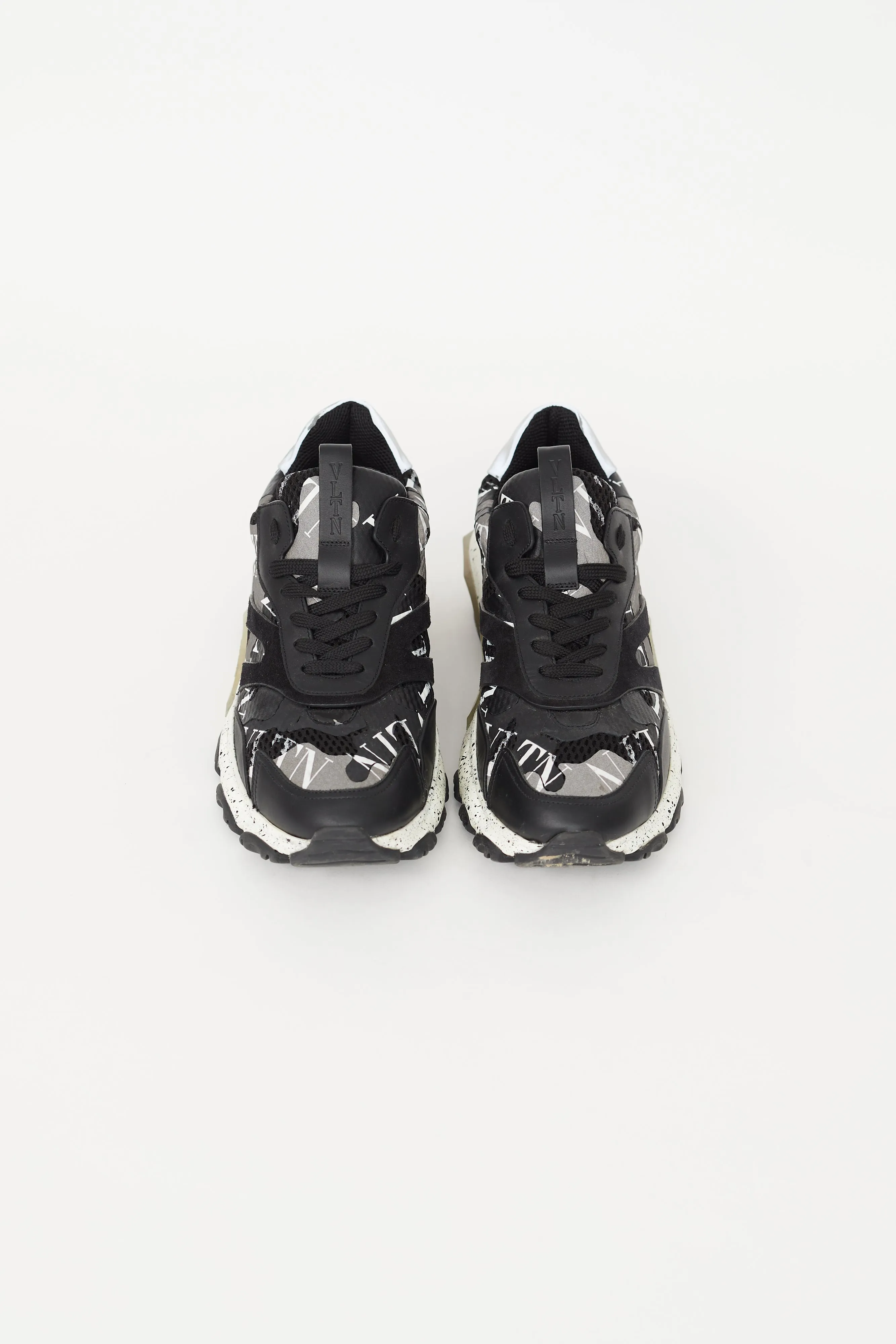 Black & White Camo Feather Bounce Sneaker