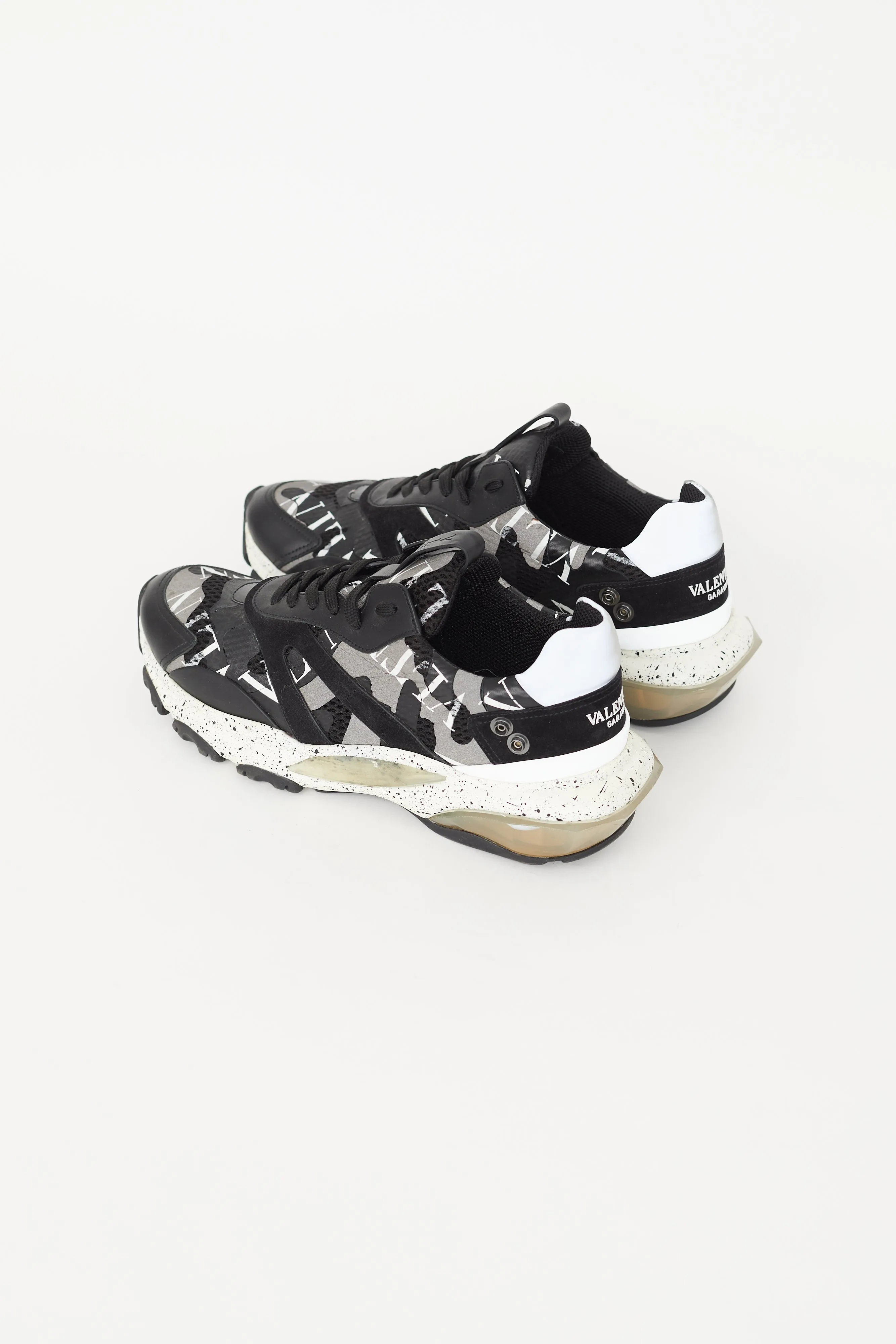Black & White Camo Feather Bounce Sneaker