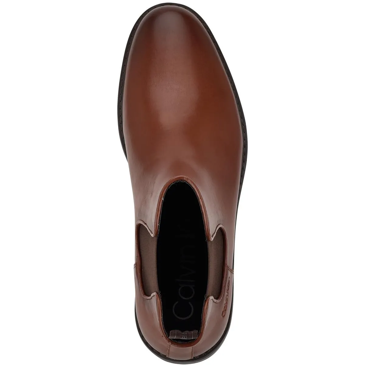 Calvin Klein Mens Fenwick Leather Ankle Chelsea Boots