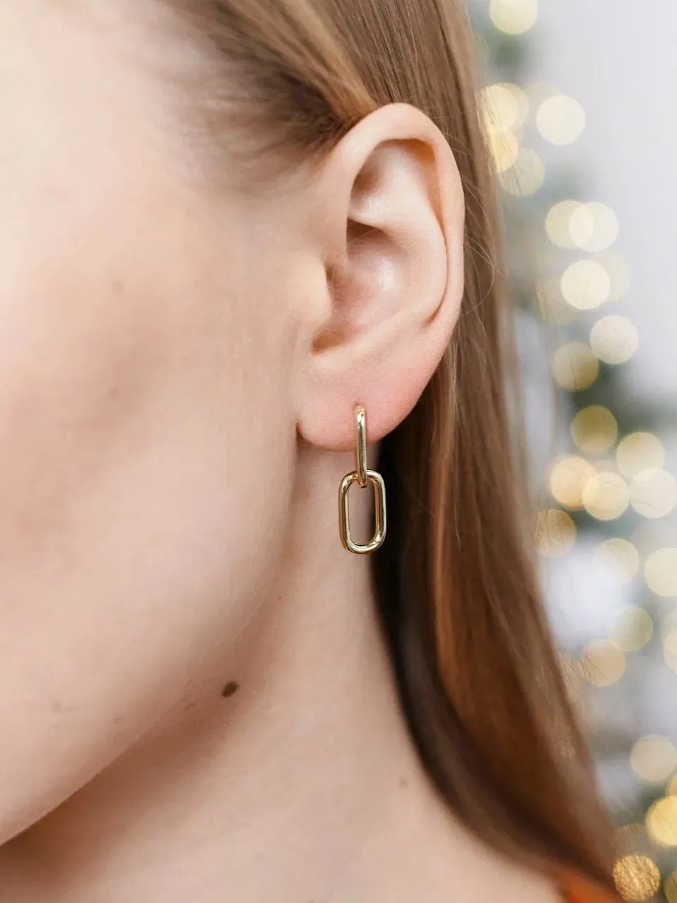 Chain  Minimalist Trendy Dangle Earrings