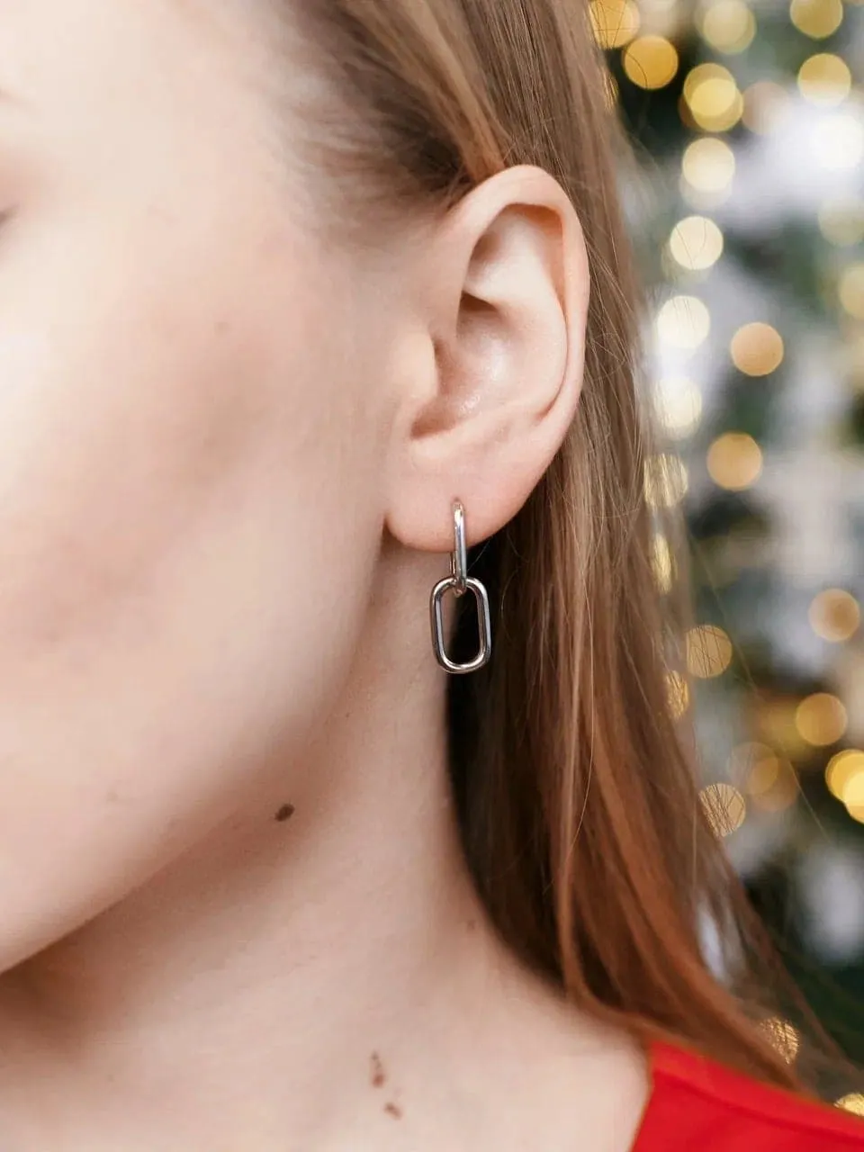 Chain  Minimalist Trendy Dangle Earrings