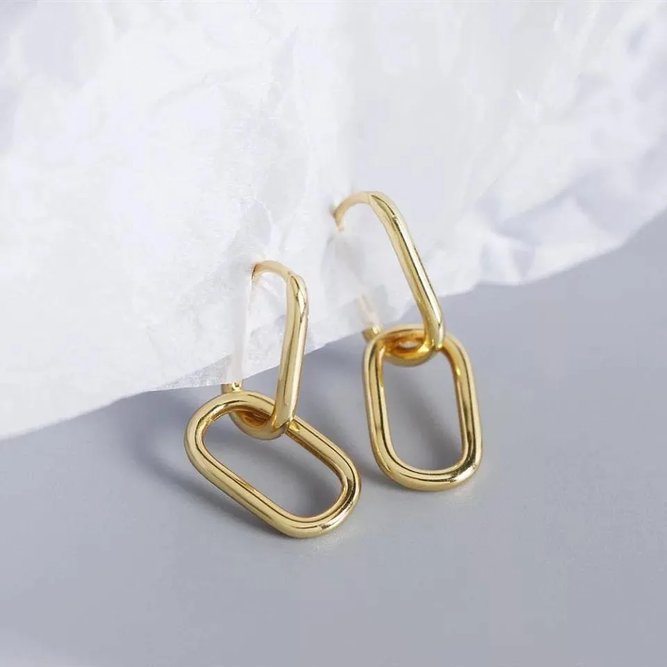 Chain  Minimalist Trendy Dangle Earrings