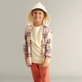 Checks Shirt With Detachable Hoodie