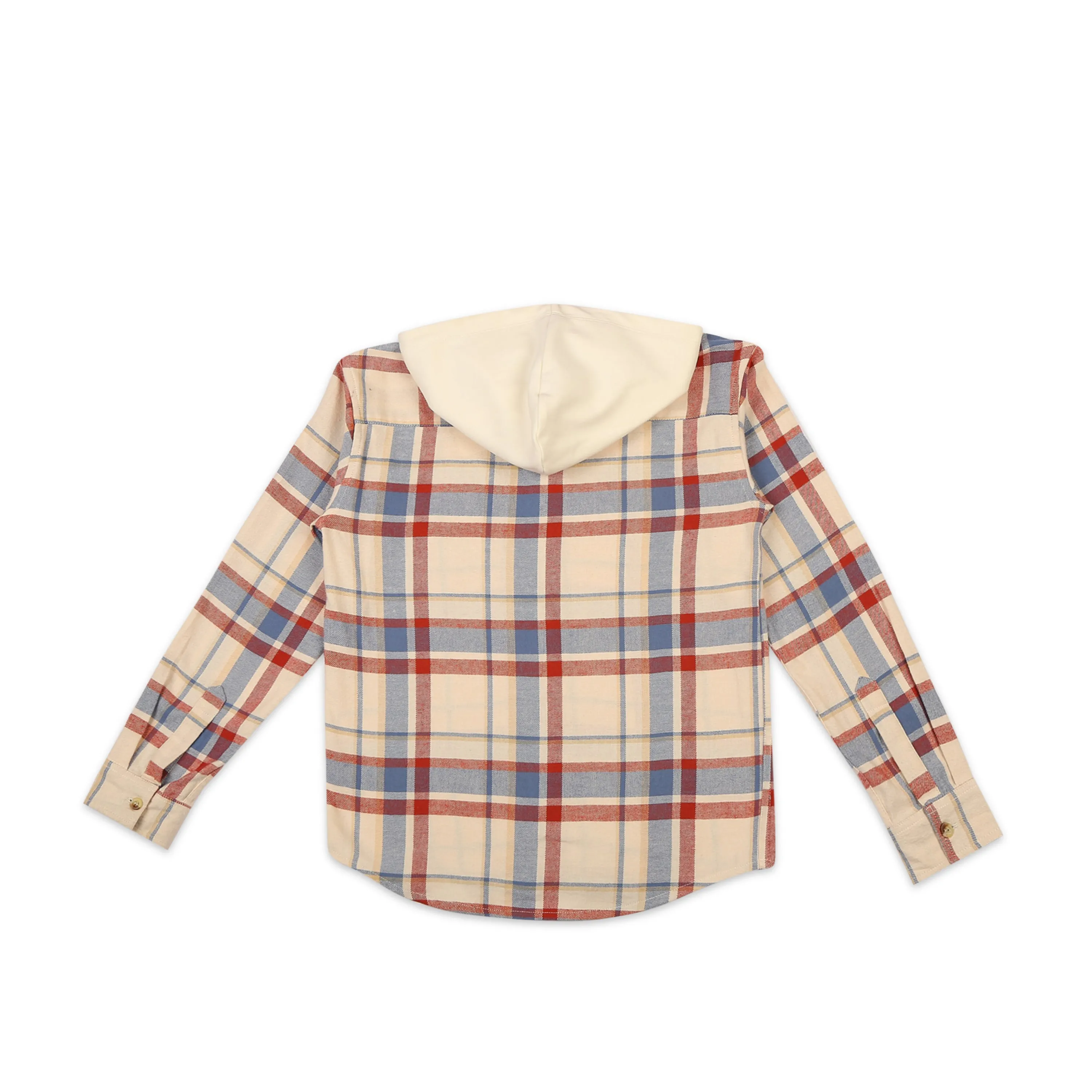 Checks Shirt With Detachable Hoodie