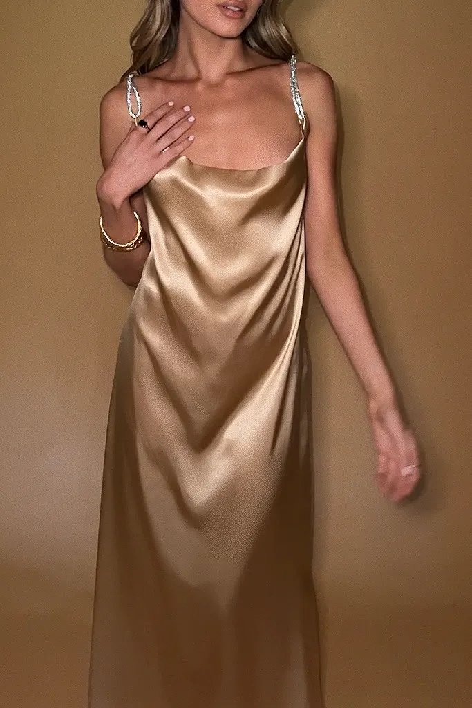 CHLOE MULTIWAY GOWN - CHAMPAGNE SILK