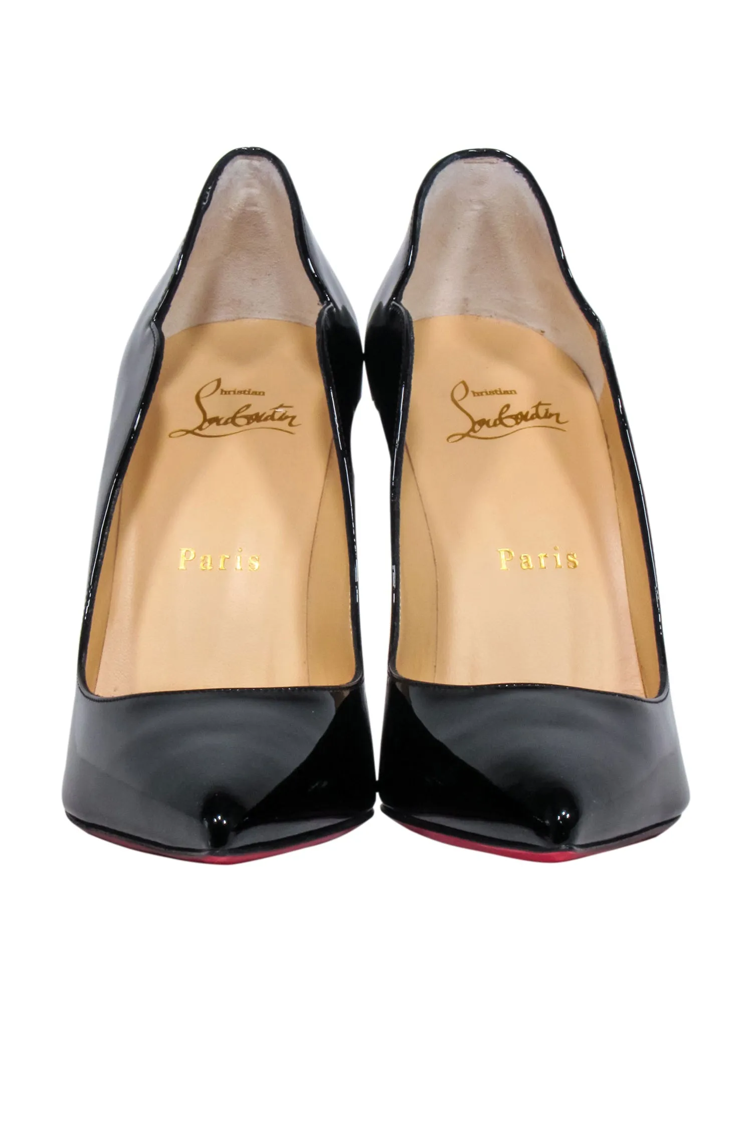 Christian Louboutin - Black Patent Leather “Hot Chick 100” Pumps Sz 6.5
