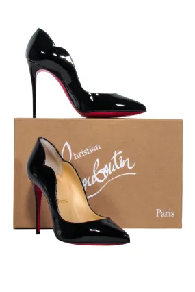 Christian Louboutin - Black Patent Leather “Hot Chick 100” Pumps Sz 6.5