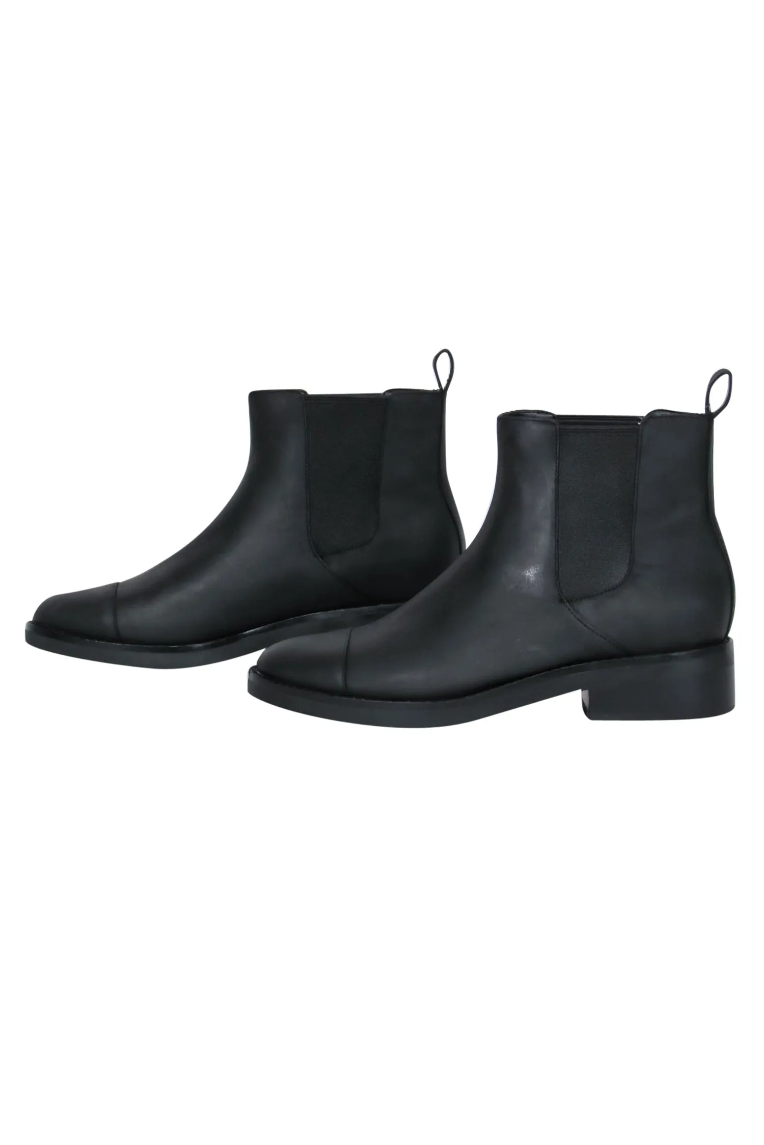 Cole Haan - Black Leather Waterproof "Mara Grand" Chelsea Rain Boots Sz 6.5