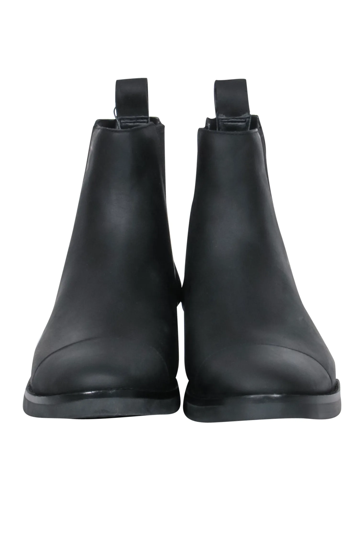 Cole Haan - Black Leather Waterproof "Mara Grand" Chelsea Rain Boots Sz 6.5