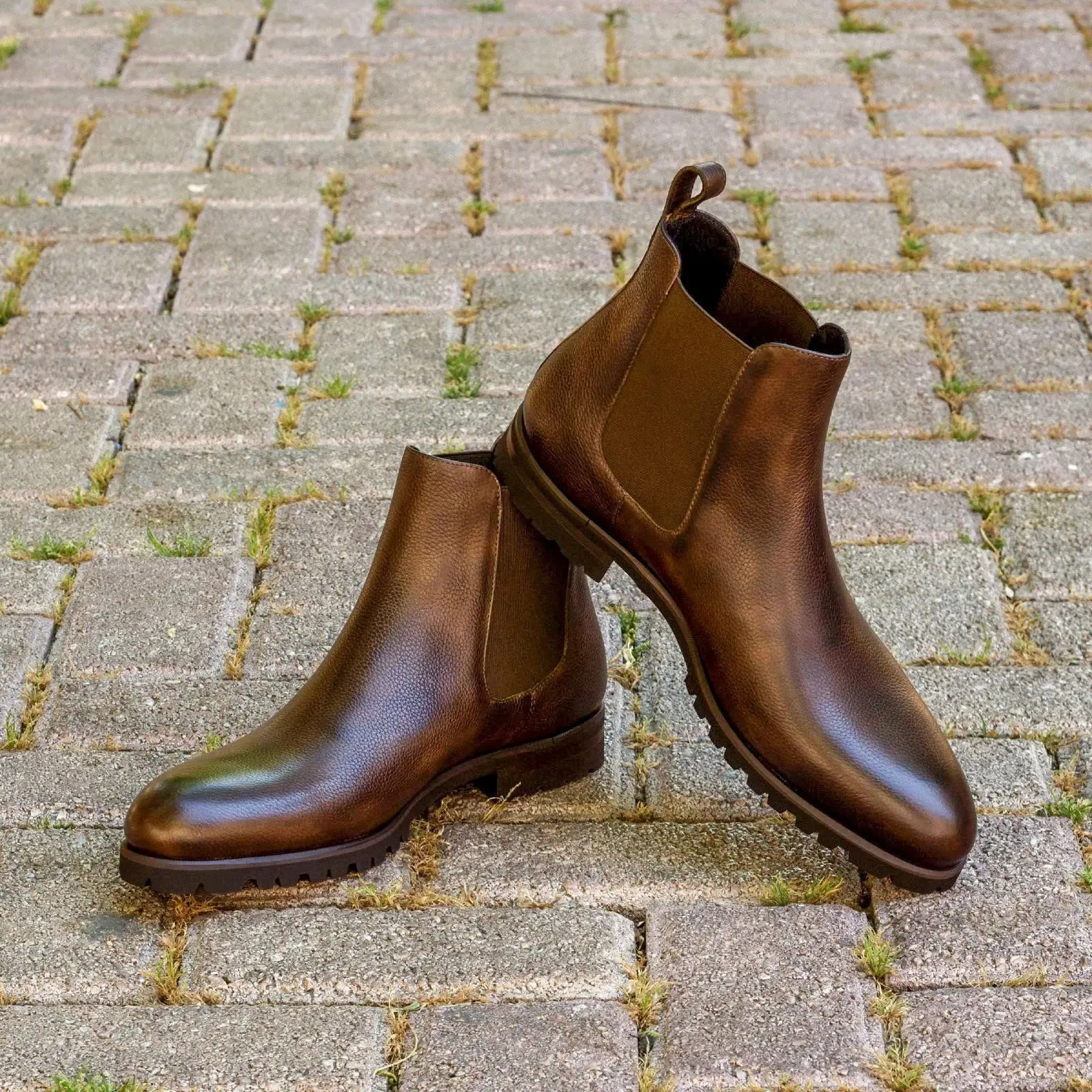 DapperFam Monza in Dark Brown Men's Italian Full Grain Leather Chelsea Boot