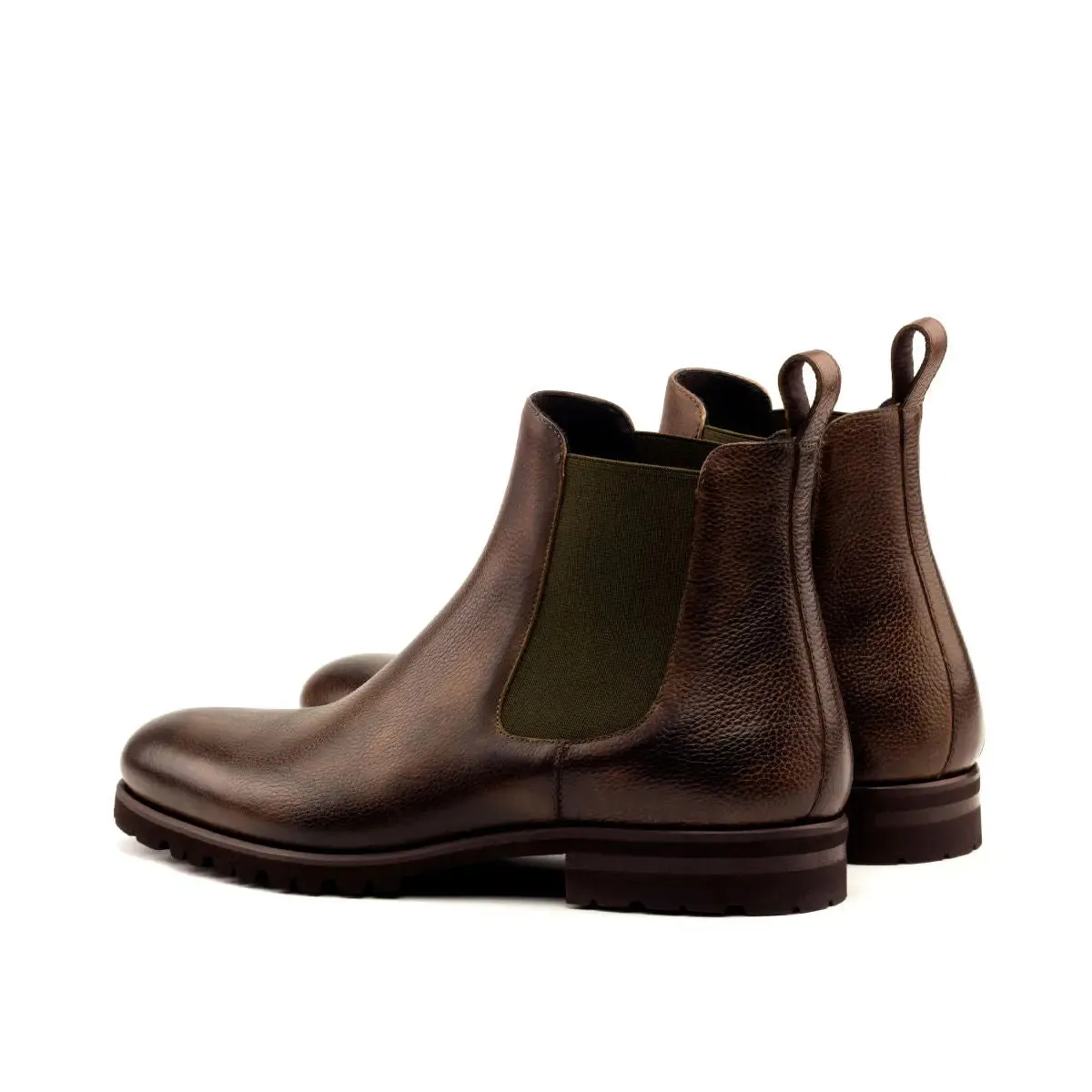 DapperFam Monza in Dark Brown Men's Italian Full Grain Leather Chelsea Boot