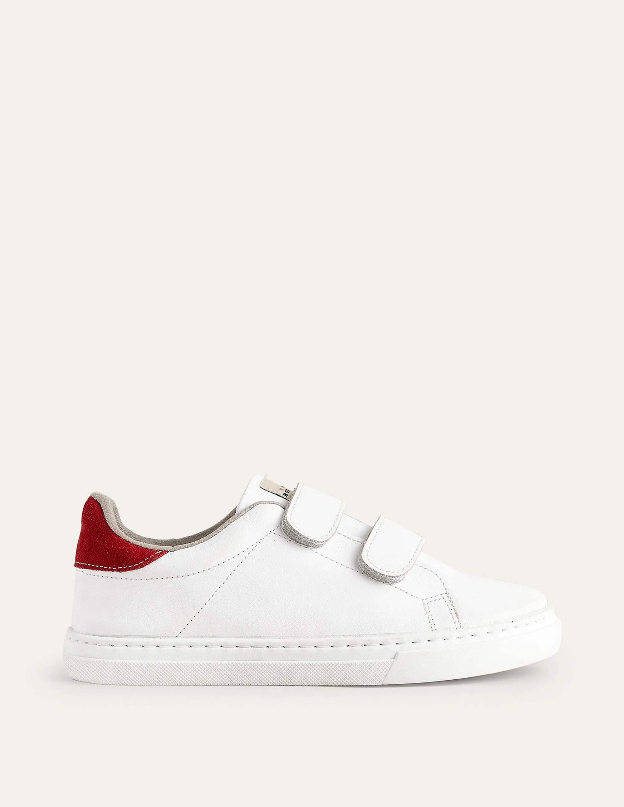 Double Strap Low Tops-White