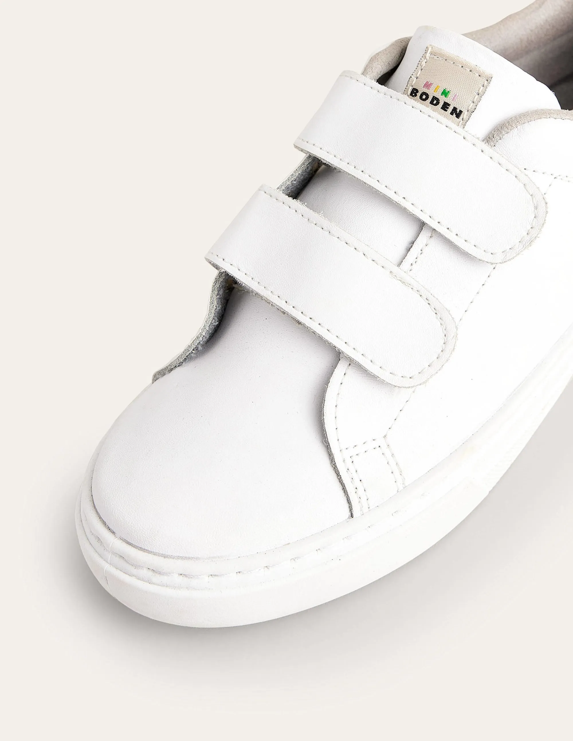 Double Strap Low Tops-White