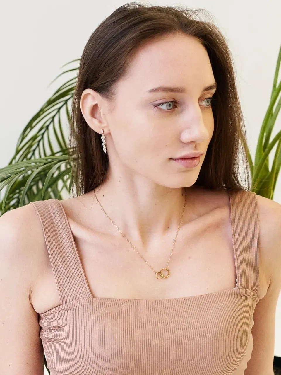 Elegant Hoops Gold Trendy Minimalist Necklace