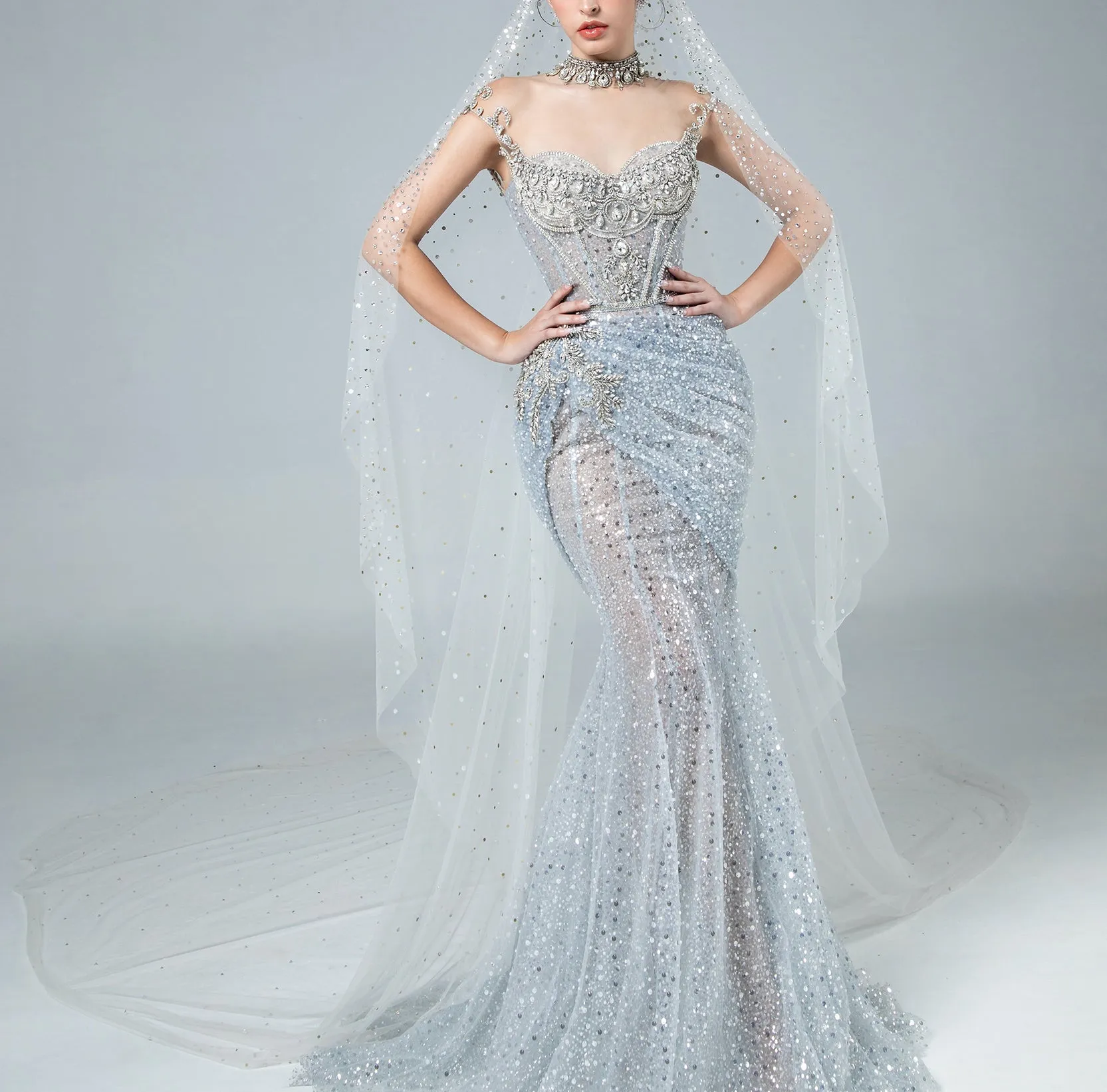 Embellished Bodycon With Corset And Waistline Layer