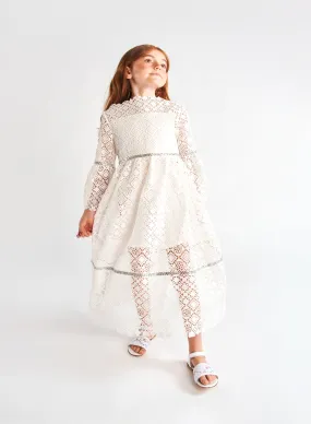 Embellished Macramé Dress