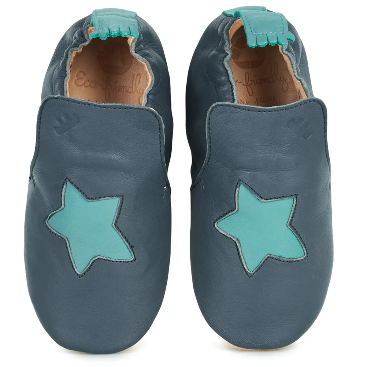 EZPZ easy peasy  blublu etoile bleue chaussons cuir