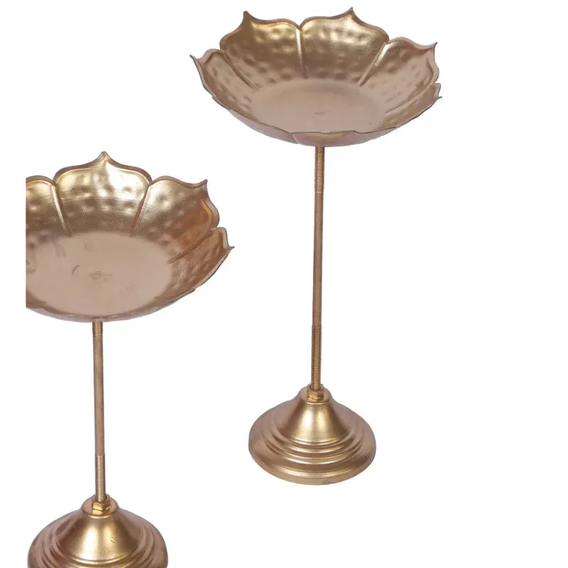 Gold Detachable Sunflower Urli Stand Set