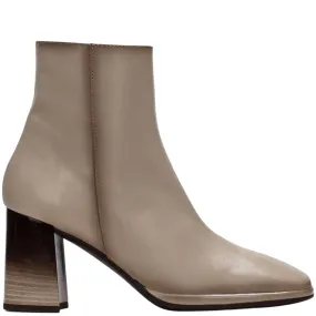Hispanitas Latte Leather Square Toe Boots