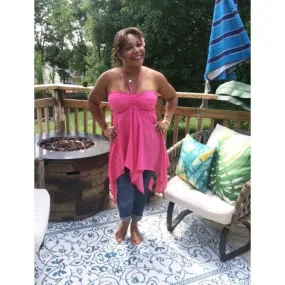 Hot Pink Convertible Top/Skirt/Cover-Up