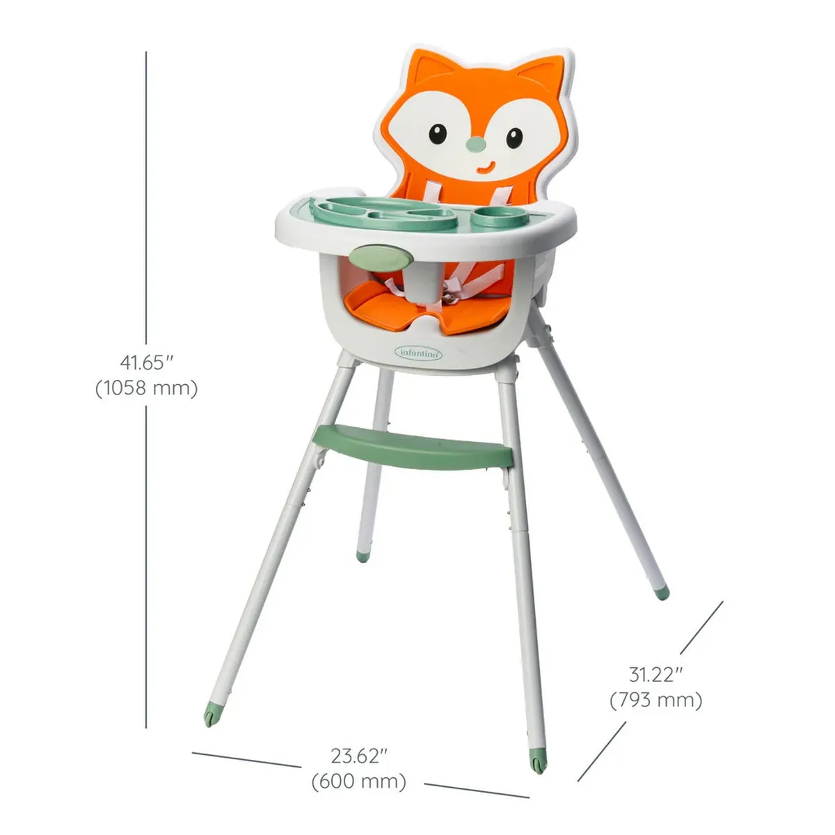 Infantino Grow-With-Me 4-in-1 Convertible Hight Chair Fox