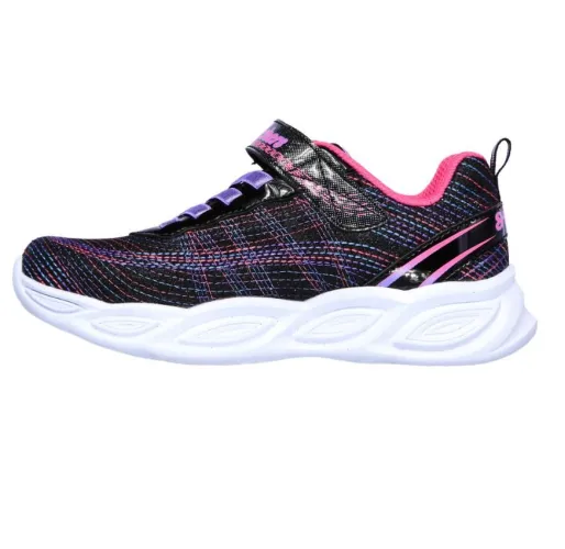 Kids Girls Skechers Shimmer Beams - Sparkle Glow Shoes Black/Multi