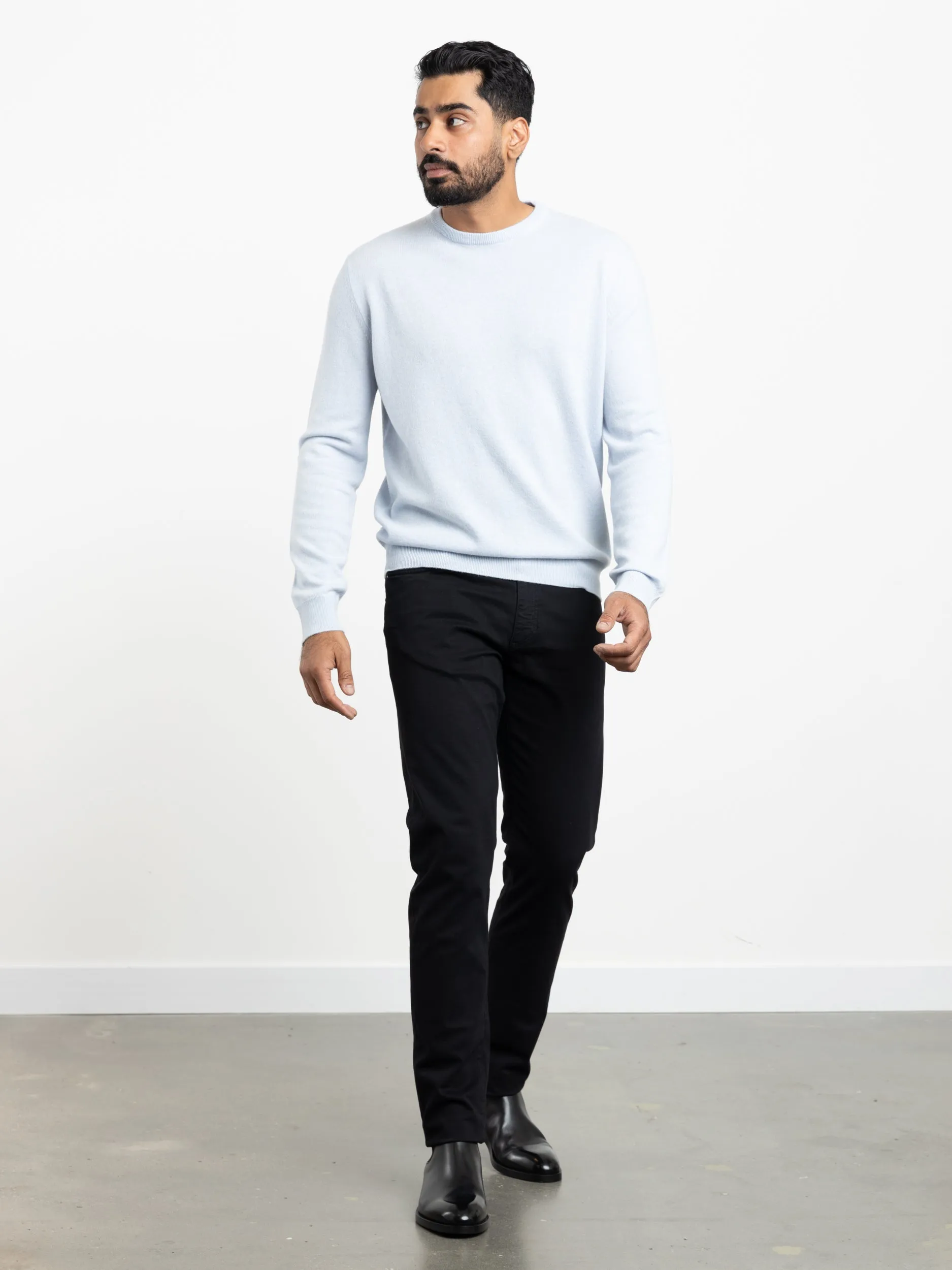 Light Blue Oasi Cashmere Crewneck