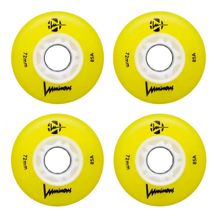 Luminous Light Up LED Inline Wheels 72mm 85A - 4 Pack