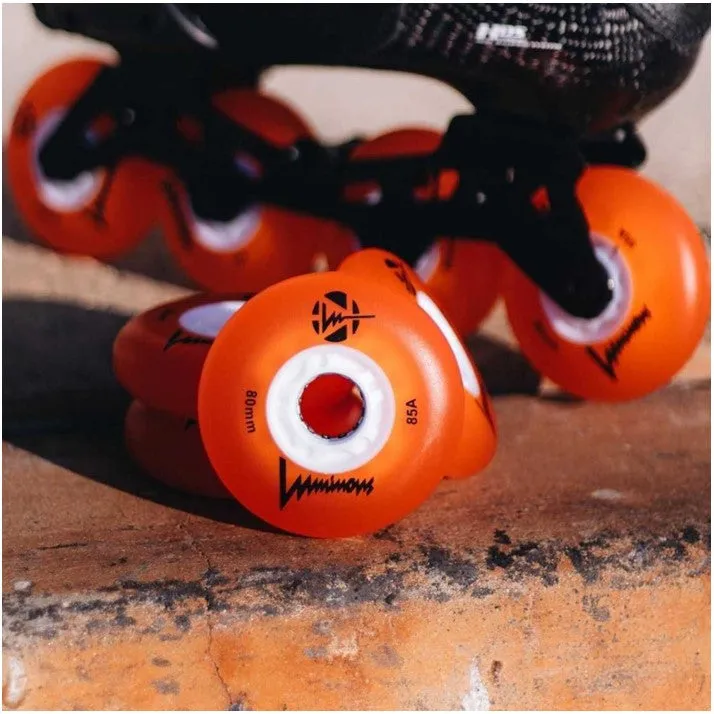 Luminous Light Up LED Inline Wheels 72mm 85A - 4 Pack