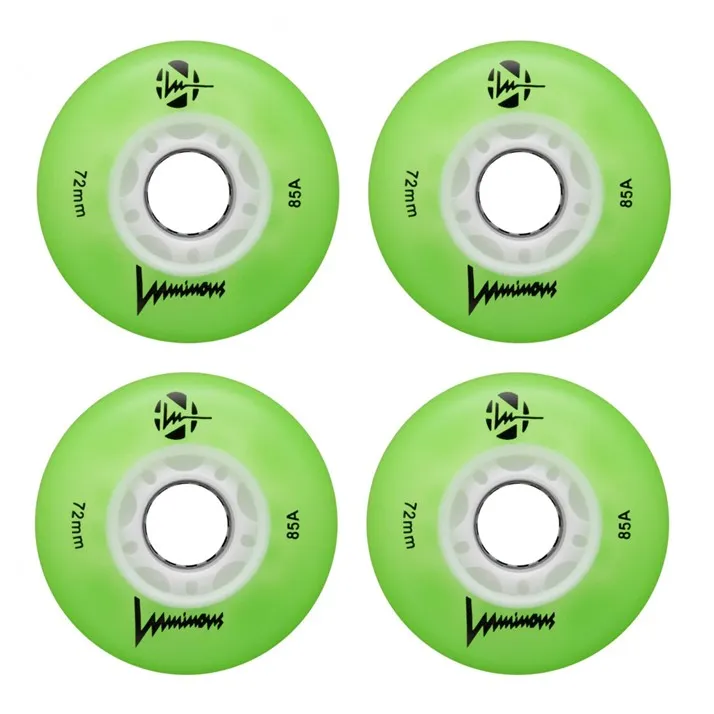 Luminous Light Up LED Inline Wheels 72mm 85A - 4 Pack