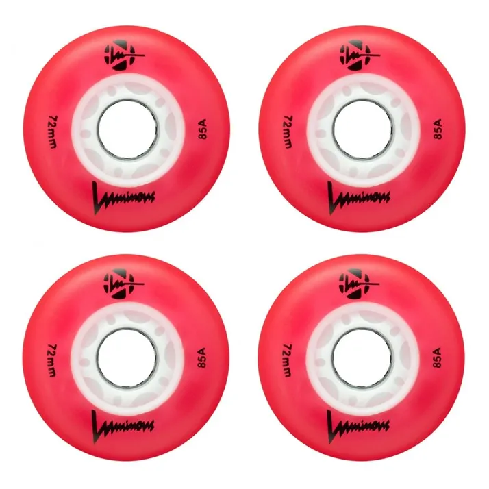 Luminous Light Up LED Inline Wheels 72mm 85A - 4 Pack