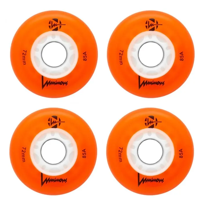 Luminous Light Up LED Inline Wheels 72mm 85A - 4 Pack