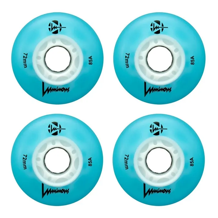 Luminous Light Up LED Inline Wheels 72mm 85A - 4 Pack