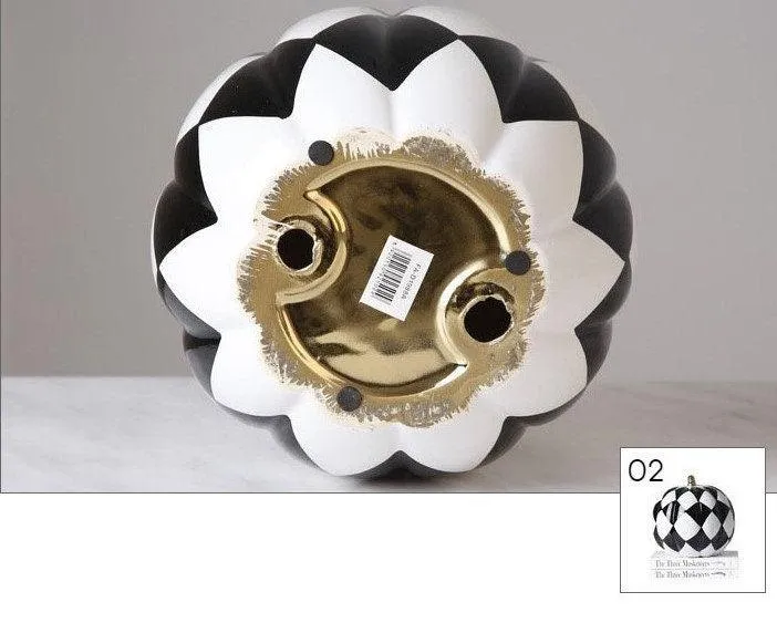 Luxury Ceramic Black and White Living Room Decor Modern Ornaments For Living Room