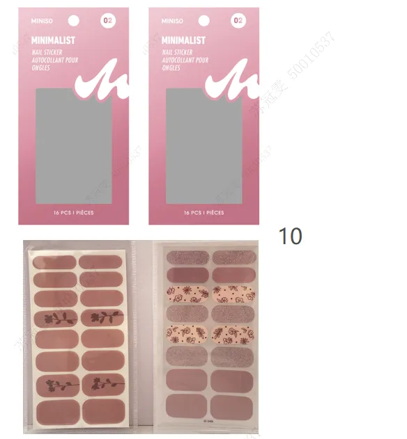 Minimalist 16 pcs Full Wrap Nail Stickers(10)