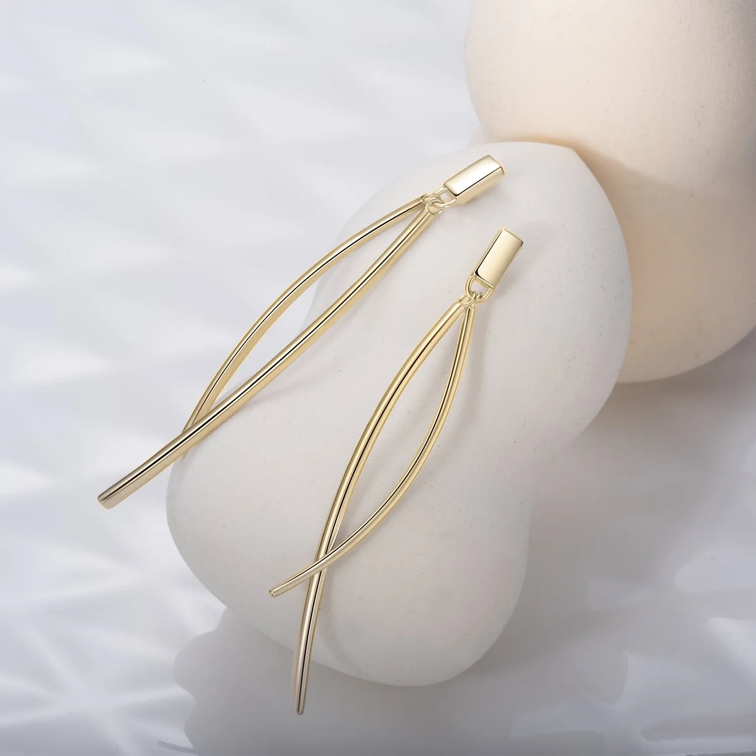 Minimalist Fishtail Dangle Earrings