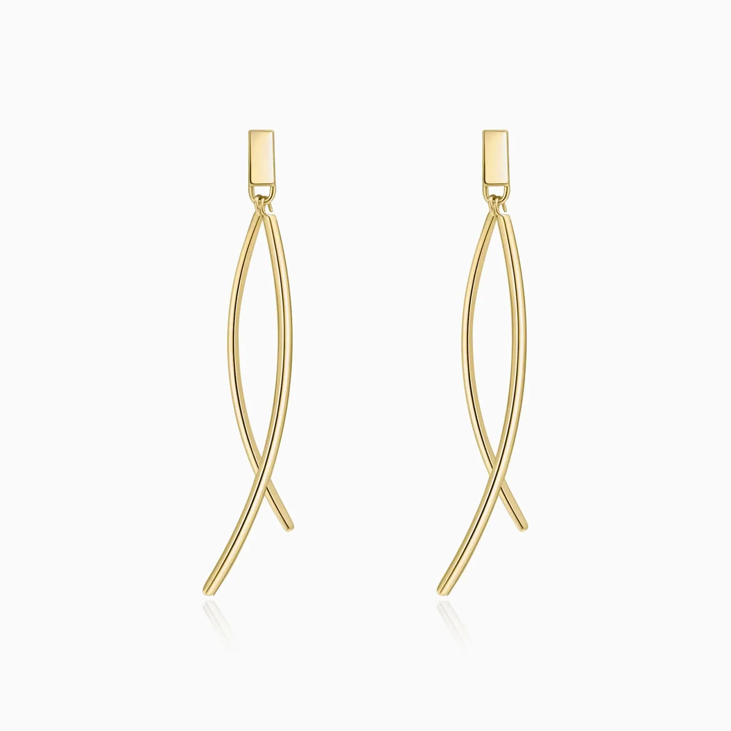 Minimalist Fishtail Dangle Earrings