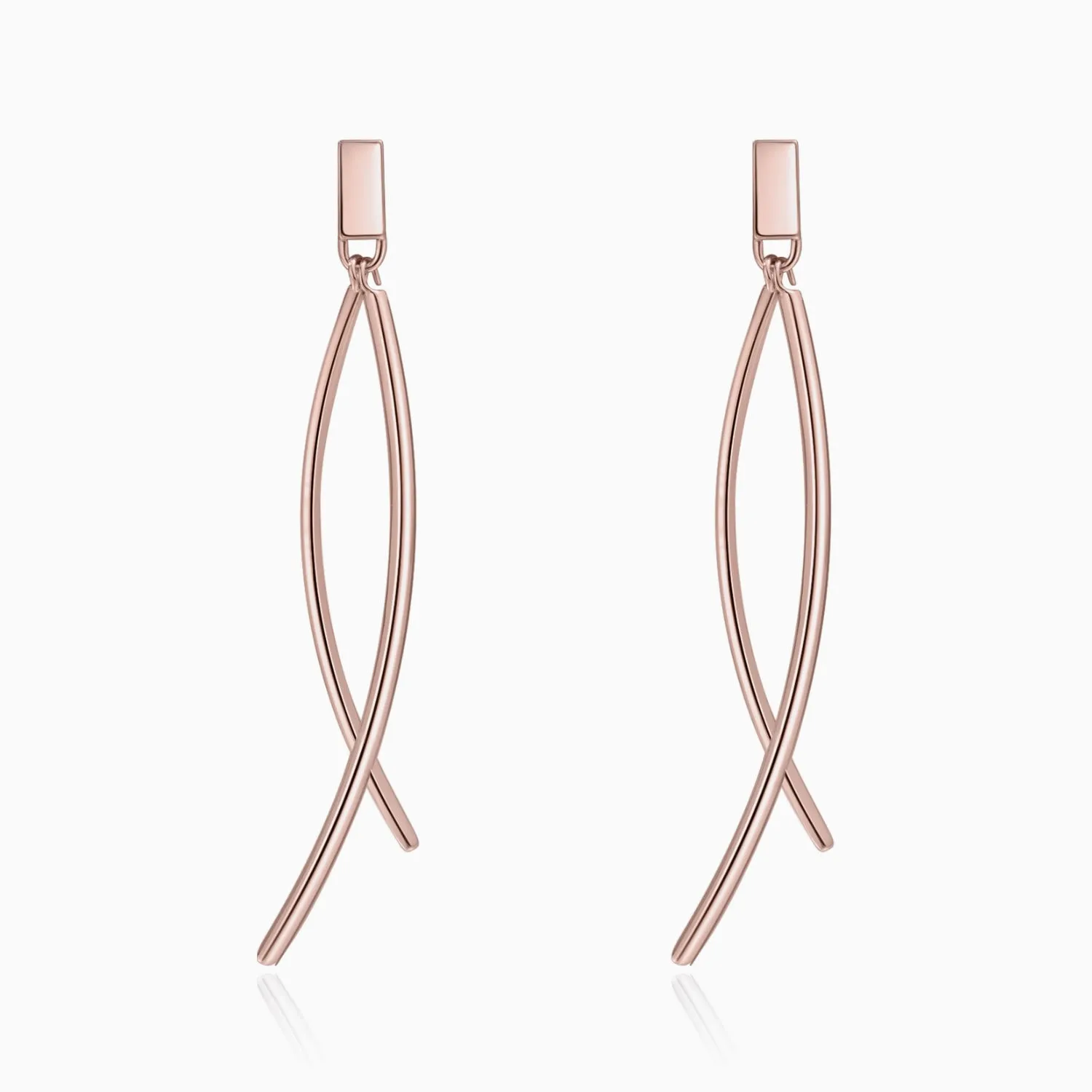 Minimalist Fishtail Dangle Earrings