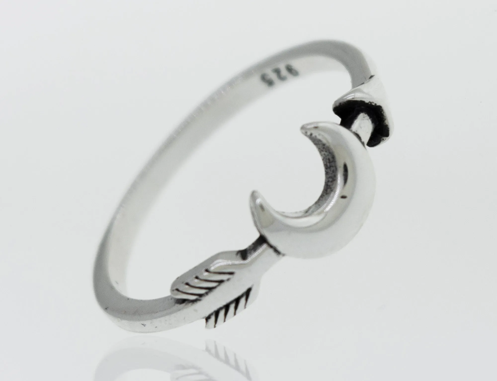 Moon and Arrow Ring