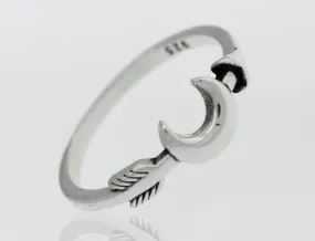 Moon and Arrow Ring