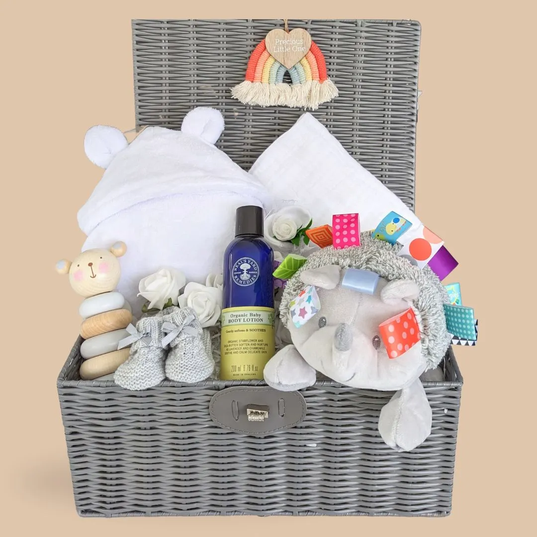 New Baby Sweet Sensory Hedgehog & Bear Baby Gifts Hamper
