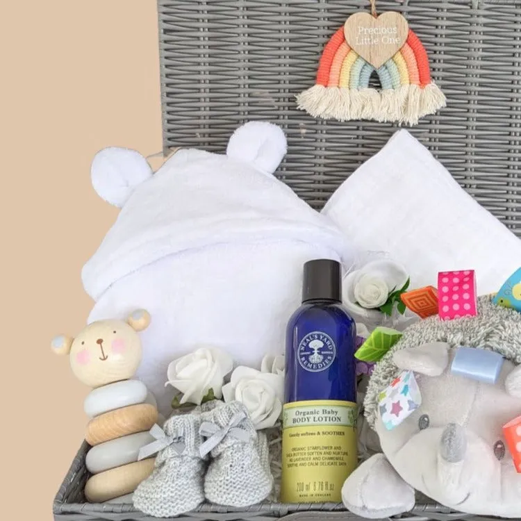 New Baby Sweet Sensory Hedgehog & Bear Baby Gifts Hamper
