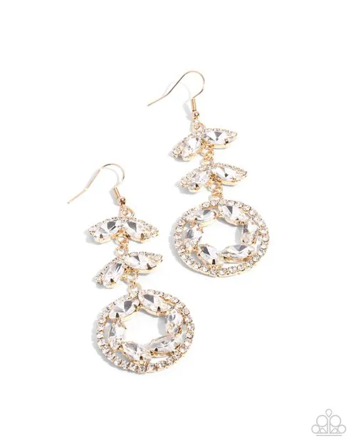 Paparazzi Earring ~ Polished Pattern - Gold