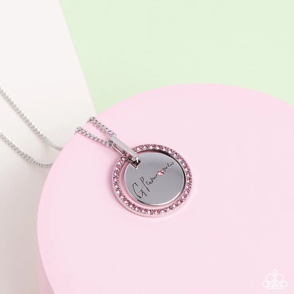 Paparazzi Necklace ~ Glam-ma Glamorous - Pink