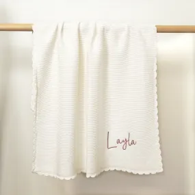 Personalized Blanket Scalloped Edge